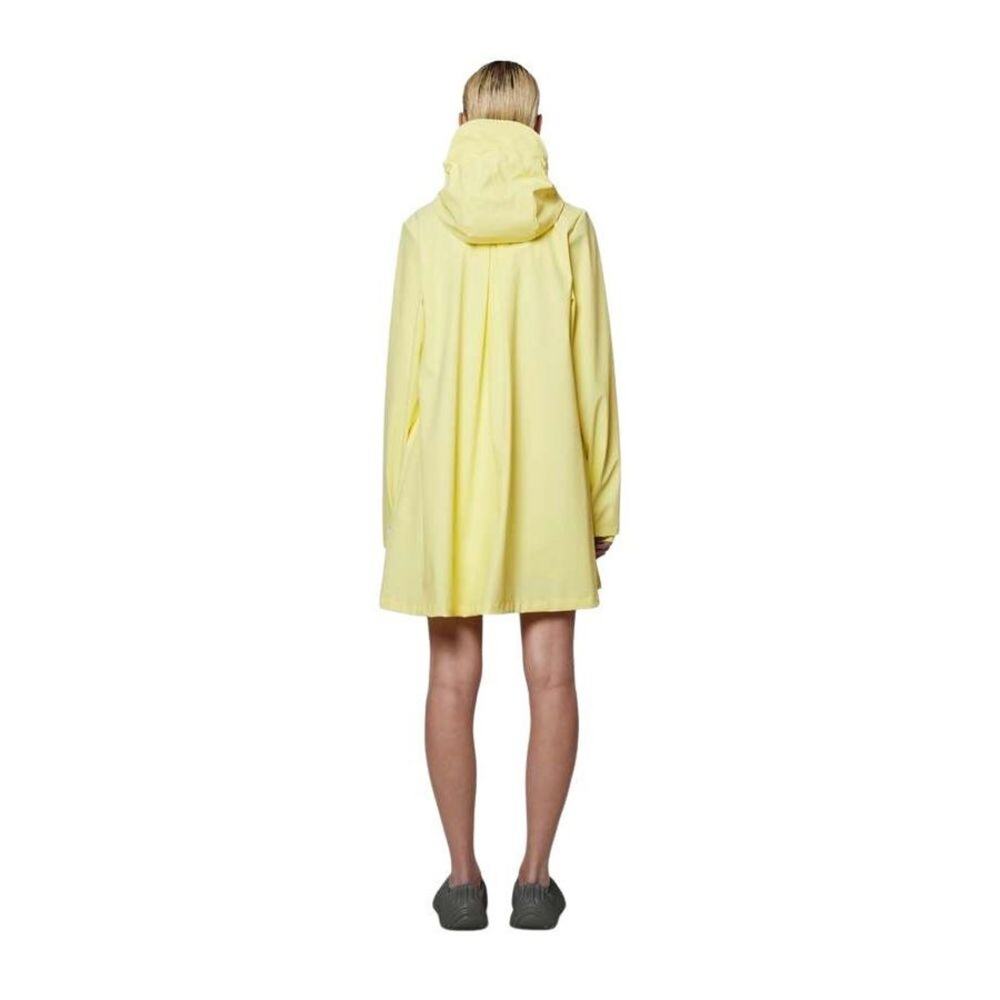 NWT Rains Women’s A-line W Jacket in Straw Yellow Raincoat, Size Medium - Picture 4 of 8